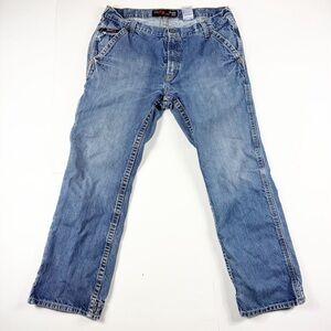 Ariat M4 Relaxed Boot Cut Men's Blue Work Jeans Size 38